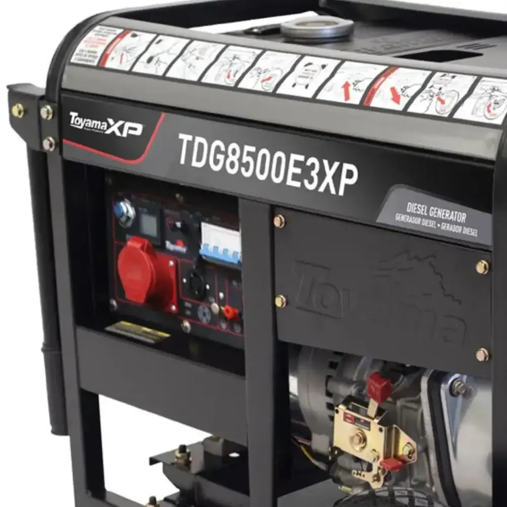Gerador a Diesel 7,5 kVA Trifásico 380V TDG8500E3XP TOYAMA — fotografia 4