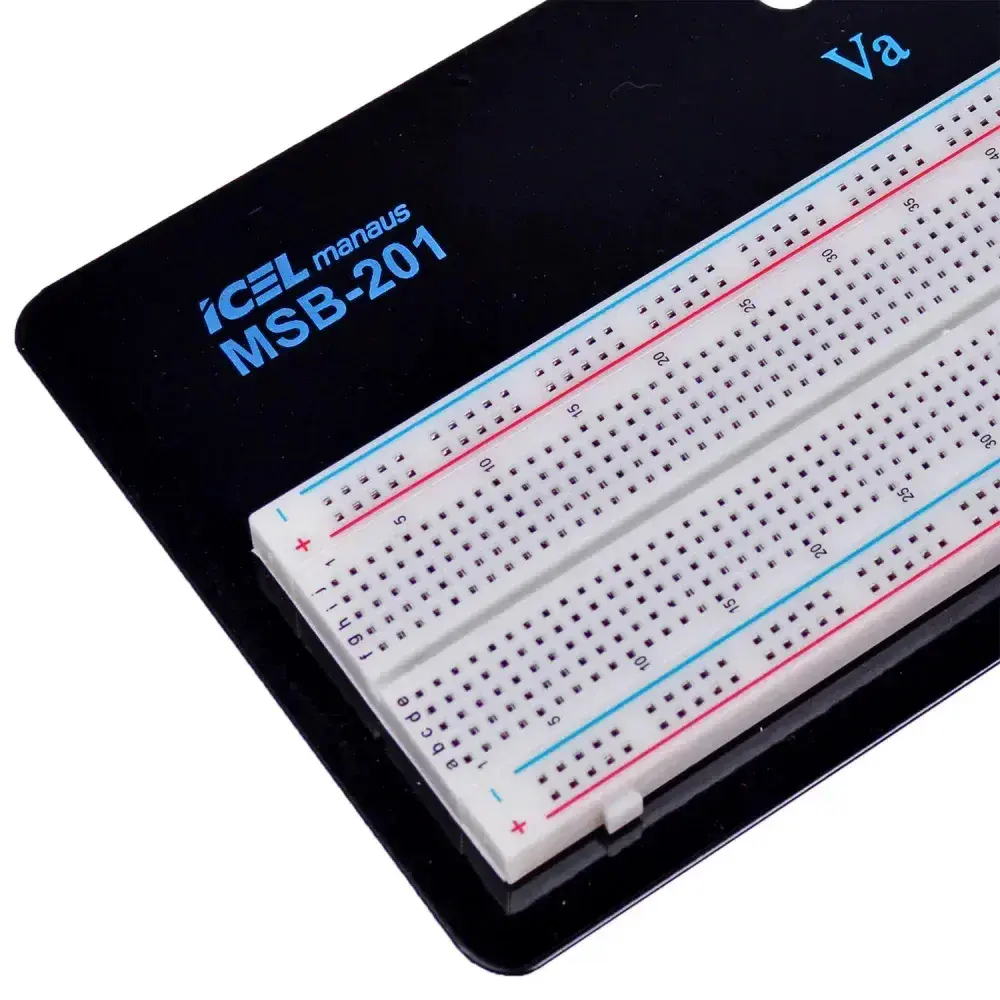 Protoboard MSB-201 830 furos com base 3 bornes Icel — fotografia 9