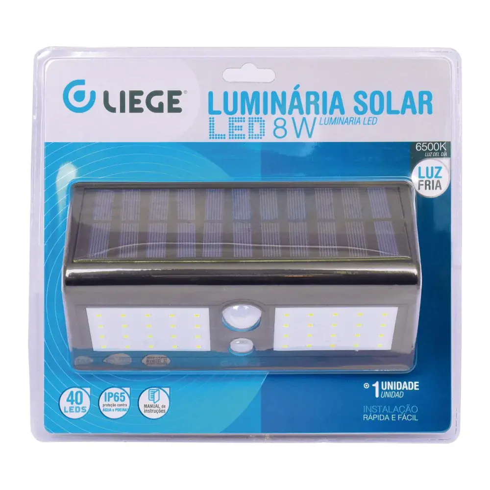 Luminária solar de parede com 40 leds Liege — fotografia 2
