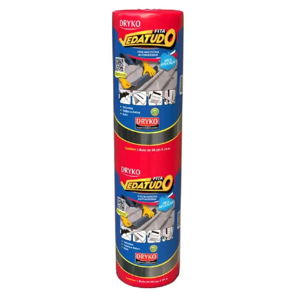 Fita Autoadesiva Asfáltica Vedatudo 60 CM x 10 Metros DRYKO