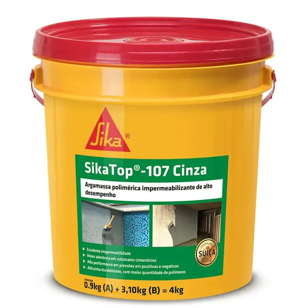 Revestimento impermeabilizante Sika top 107 4KG Sika