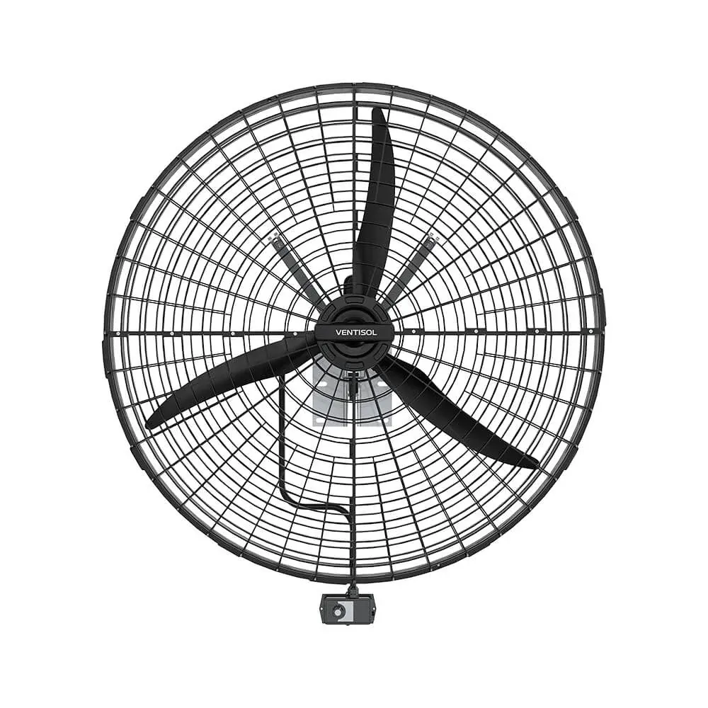 Ventilador de parede fixo 1M 220V preto Ventisol — fotografia 5