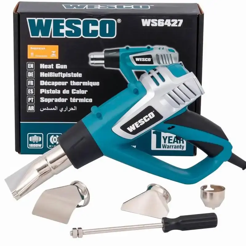 Soprador térmico 1800W / 2000W com kit WS6427 Wesco 220 V — fotografia de referência