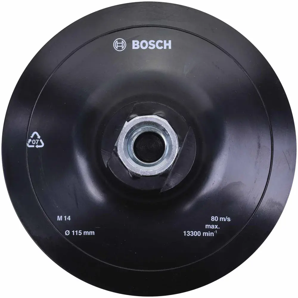 Prato autoaderente para esmerilhadeira com velcro 115MM Bosch — fotografia de referência