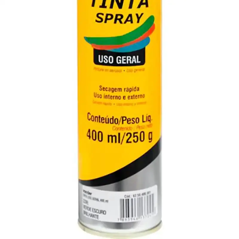 Tinta spray verde escuro 400 ML 250 GR Vonder — fotografia 3