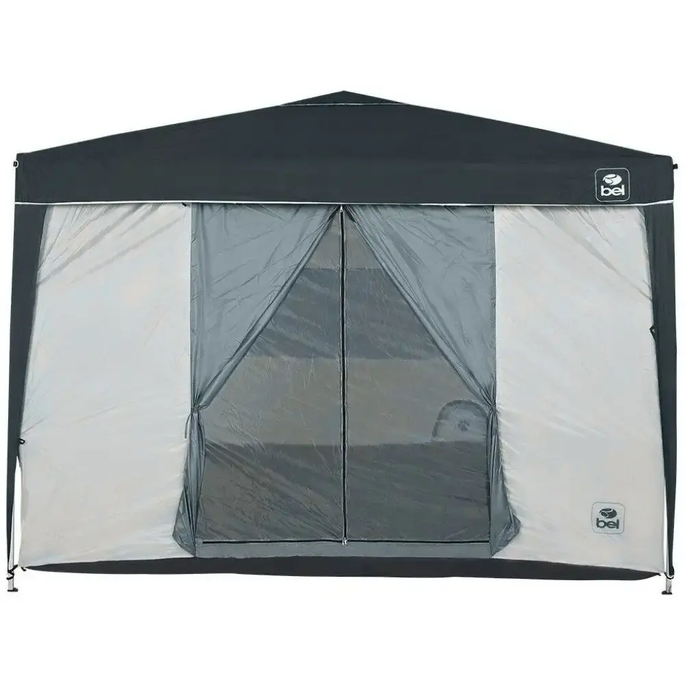 Barraca para Gazebo Dobrável 3 x 3 Metros Cinza e Preto BEL — fotografia 2