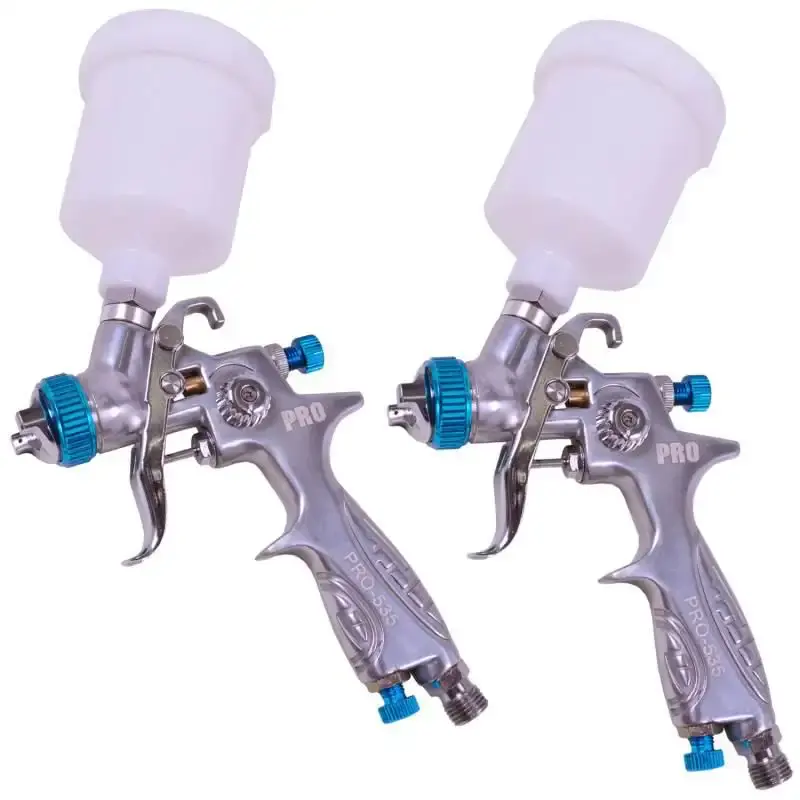 Kit c/ 2 Pistolas de Pintura e Cola Gravidade HVLP 0.8 MM 125 ML PRO-535 LDR2