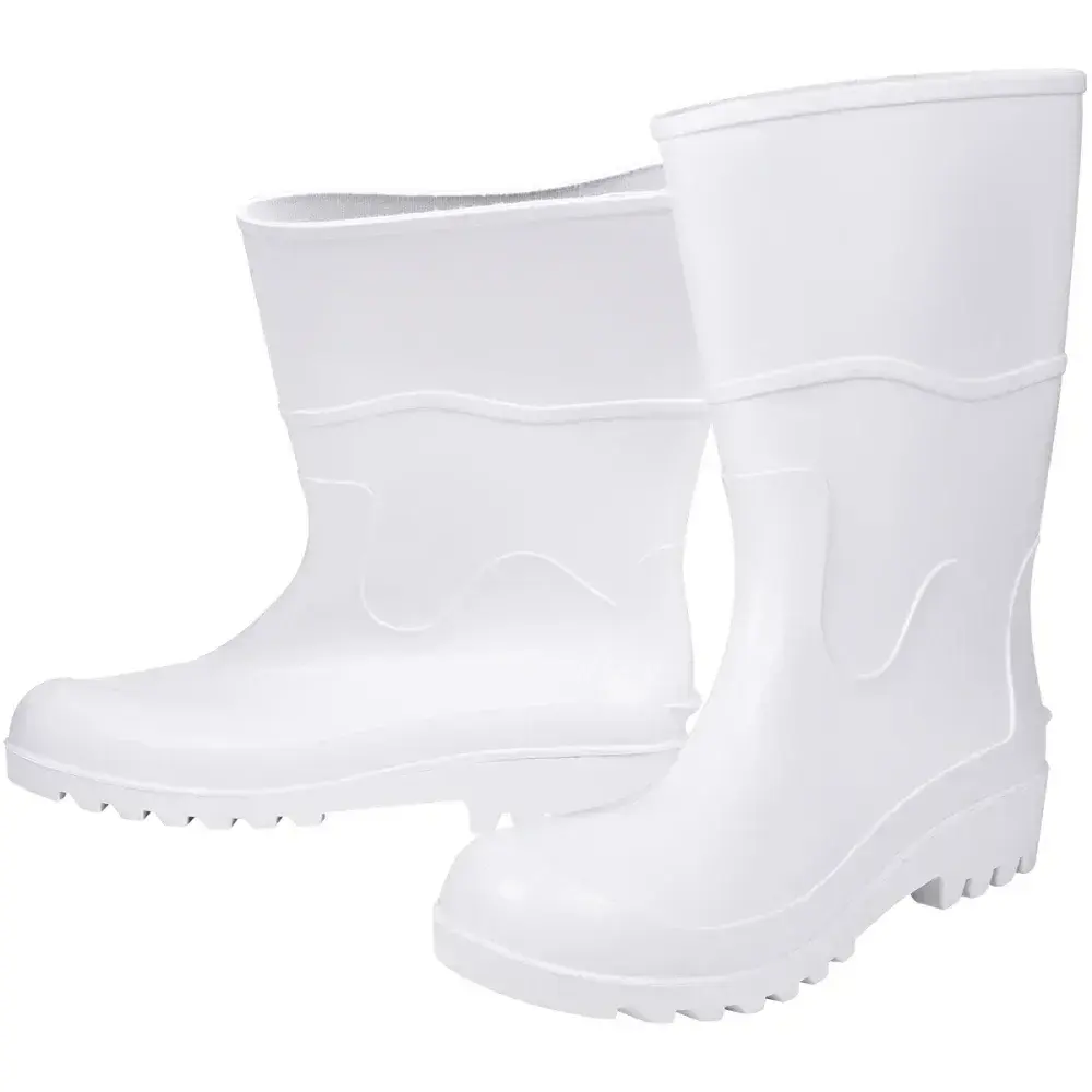 Bota pvc branca nr 44/45 cano médio sem forro Kala — fotografia 5