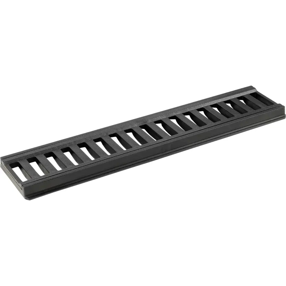 Grelha plástica 10X50 cm com porta grelha 3 toneladas cinza Liege