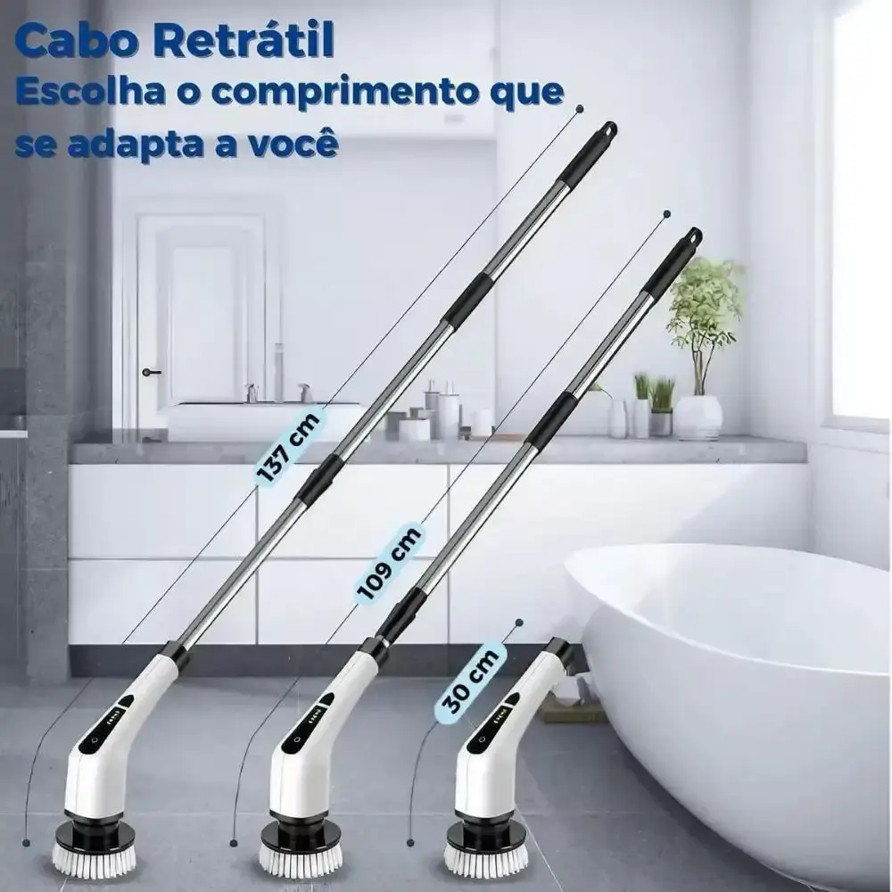 Esfregão portátil 9 em 1 recarregável mop 360º sem fio limpeza pesada multiuso casa LYS — fotografia 4