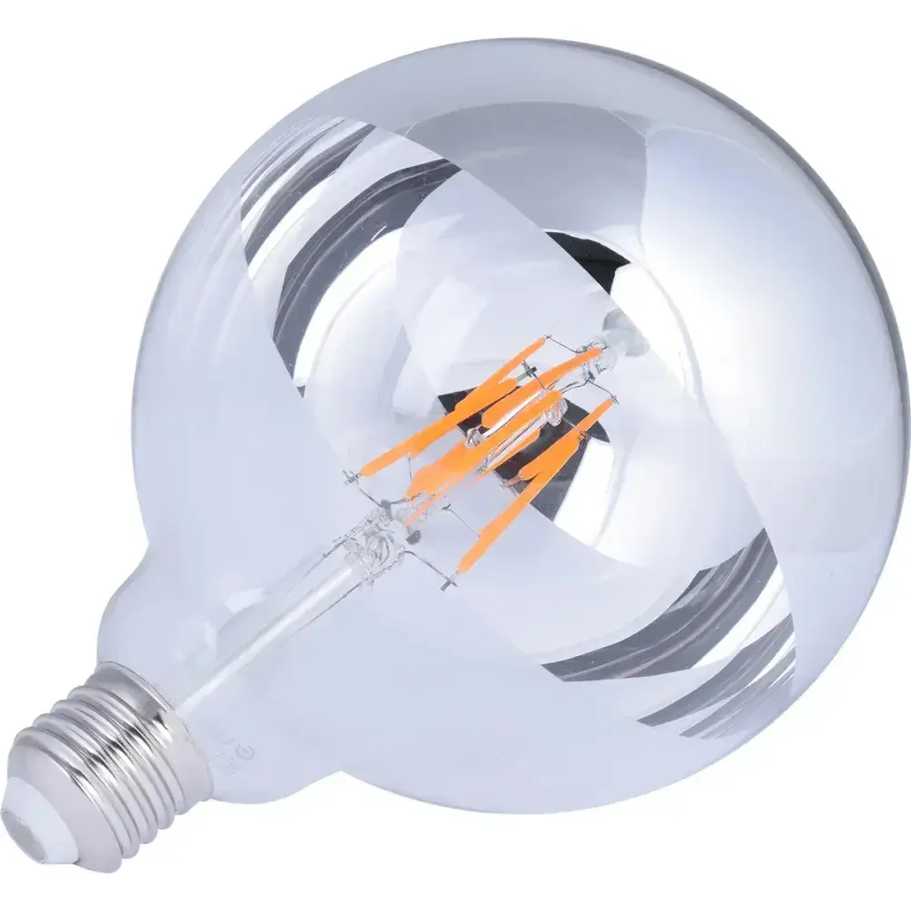 Lâmpada led filamento espelhado globo G125 bivolt Liege — fotografia 9