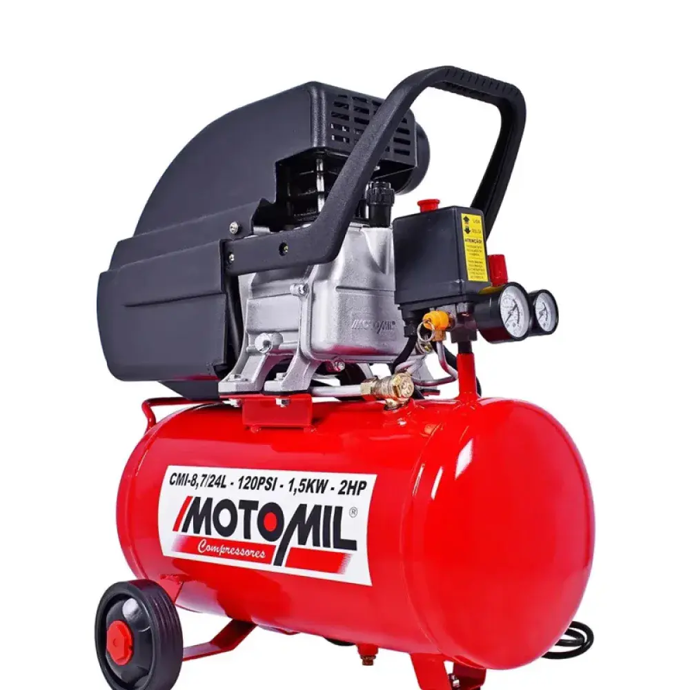 Moto compressor de ar CMI-8,7/24 24L bivolt MotoMil — fotografia 6
