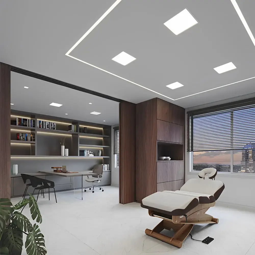 Painel led confort plafon embutir quadrado 2700K 18W bivolt Avant — fotografia 2
