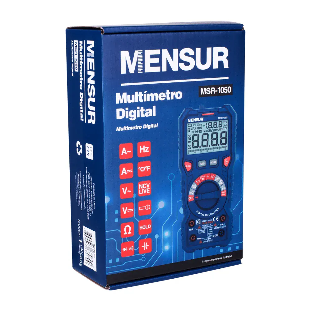 Multímetro digital MSR-1050 da Mensur — fotografia 5
