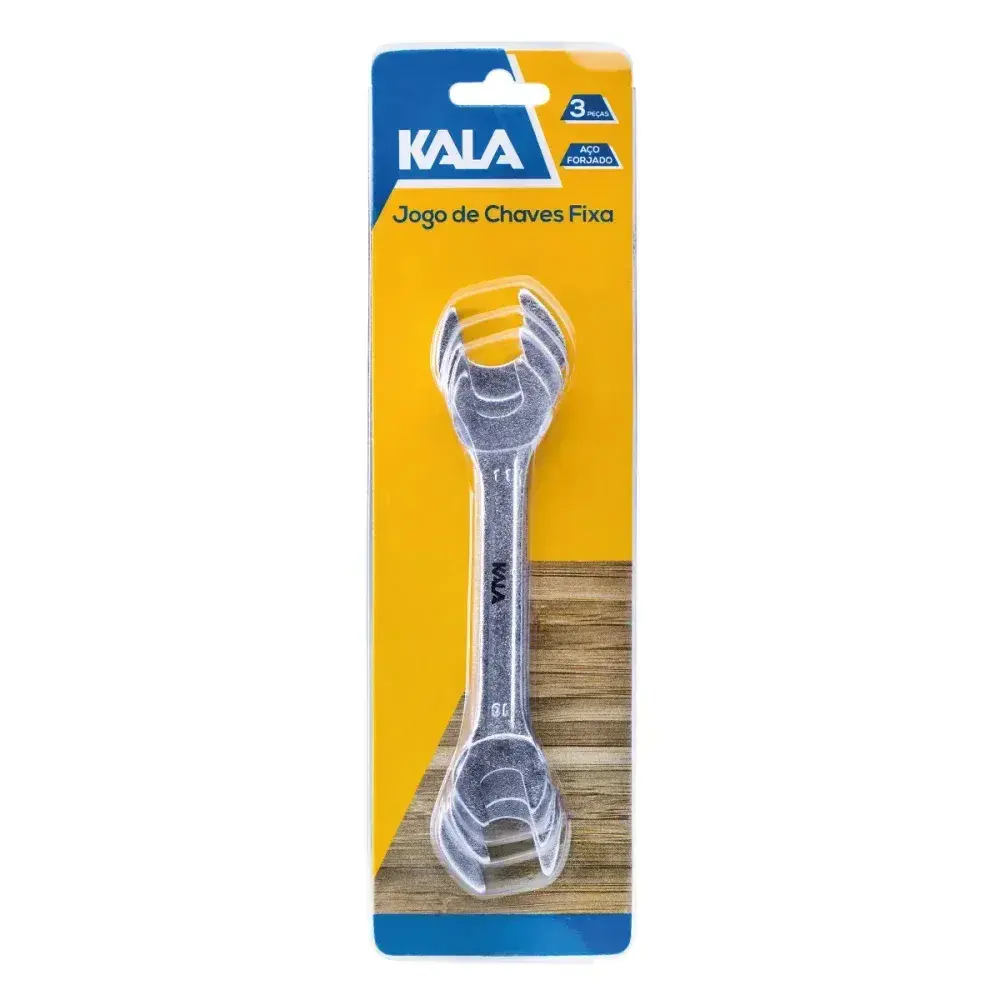 Jogo de chave fixa 10 a 15MM 3 peç Kala — fotografia 4