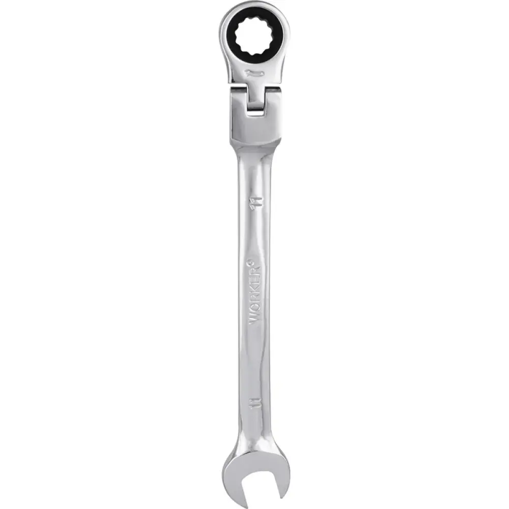 Chave combinada com catraca e cabeça flexível 11MM Worker — fotografia de referência