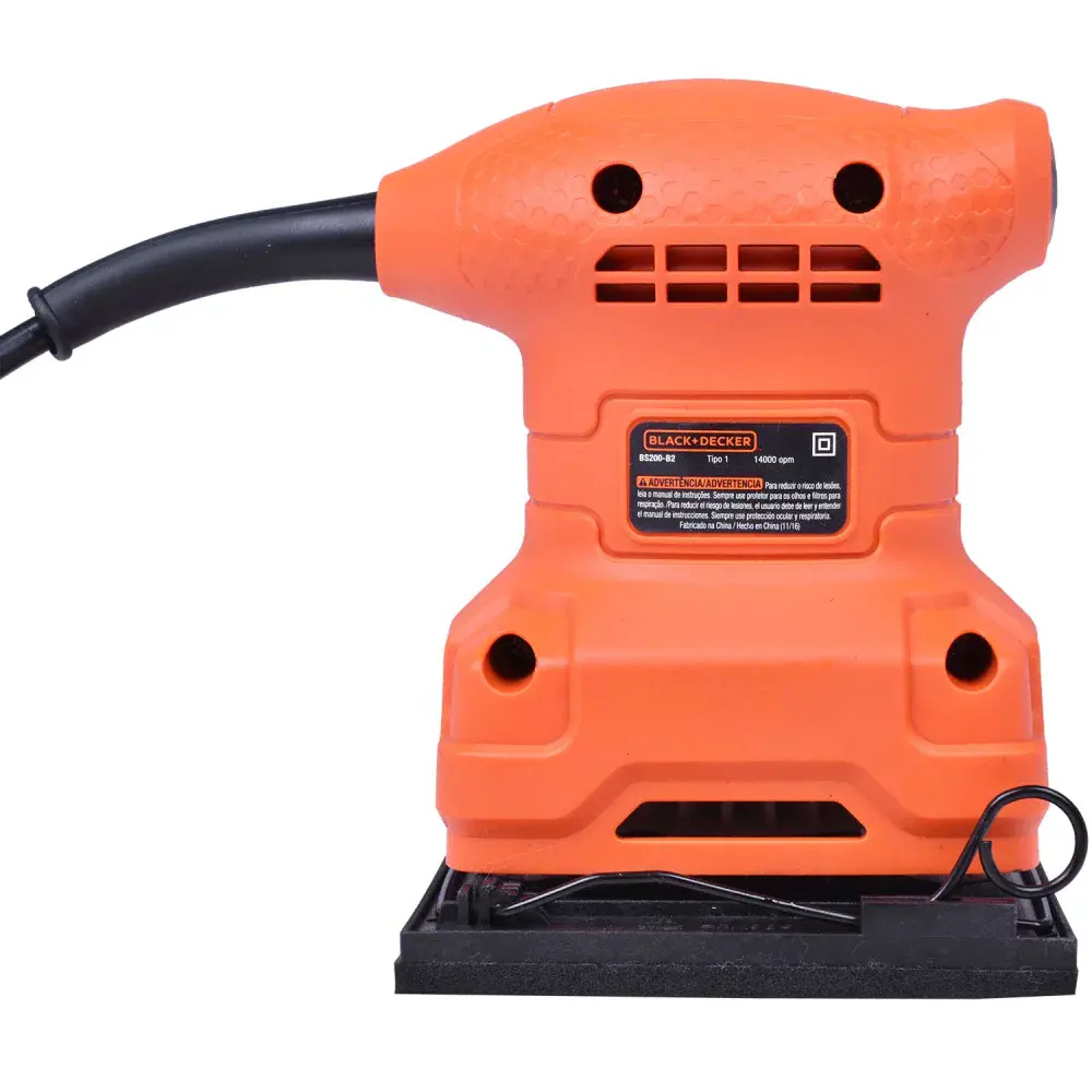 Lixadeira orbital folha de lixa 1/4” 200W 220V blackdecker Black & Decker — fotografia 4