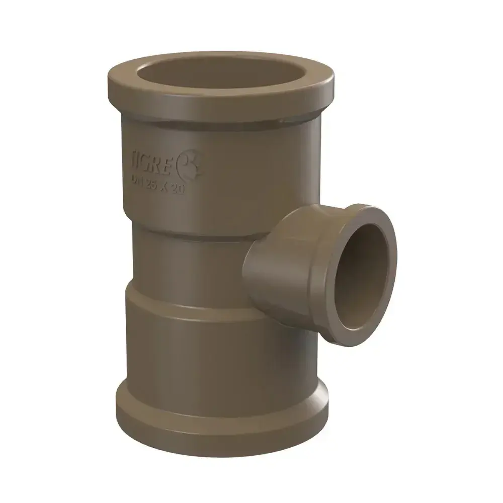 Tê de redução 90º soldável 25MM x 20MM Tigre