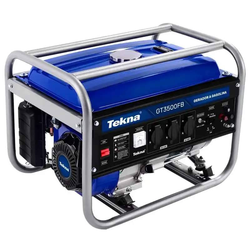 Gerador energia gasolina 6.5HP 3.1KVA 4 tempos bivolt GT3500FB Tekna