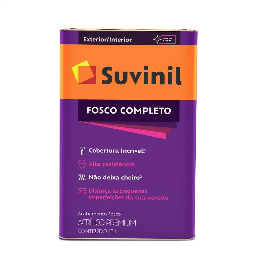 Tinta acrílica fosco completo palha 18L da Suvinil