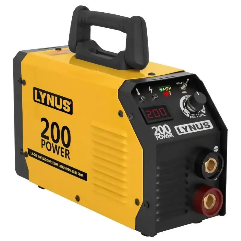 Máquina de solda inversora bivolt 200A LIS 200 Lynus — fotografia de referência