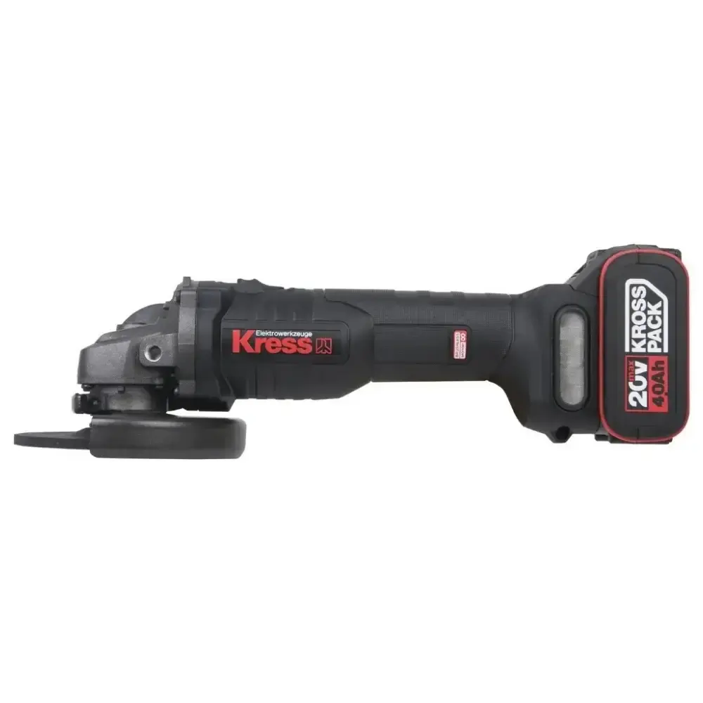 Chave de impacto 3/4 POL esmerilhadeira angular 5 POL com 2 baterias 20V carregador Kress — fotografia 5