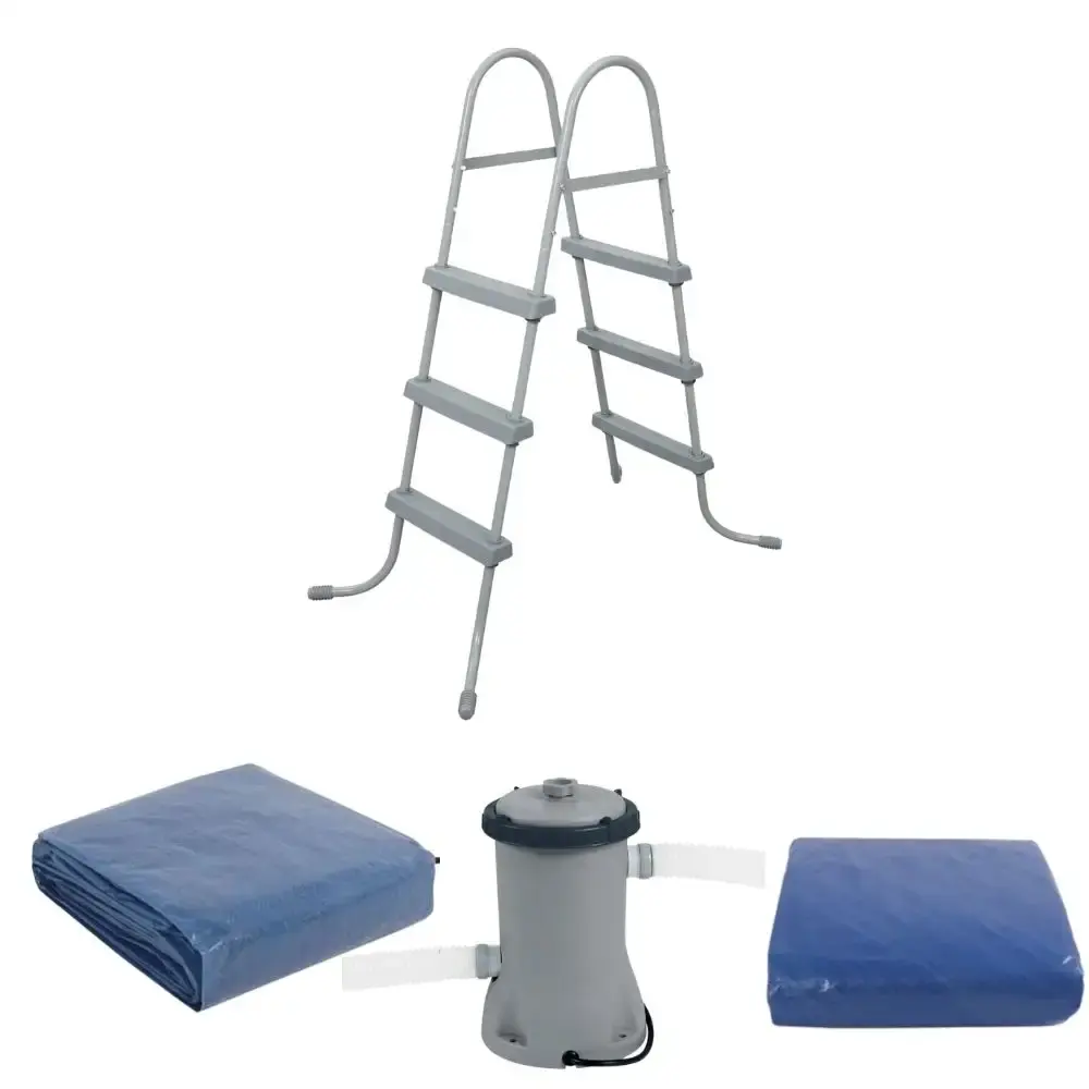 Piscina de armação 16000 litros com kit cobertura, lona, escada e filtro BEL 110 V BEL FIX — fotografia 4