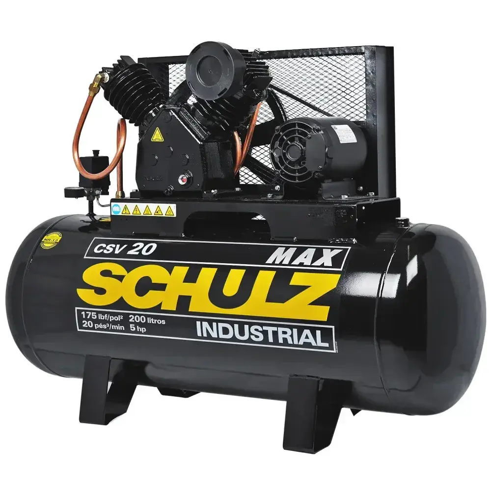 Compressor de ar 20 pés 200L max csv 220/380V Schulz — fotografia 8