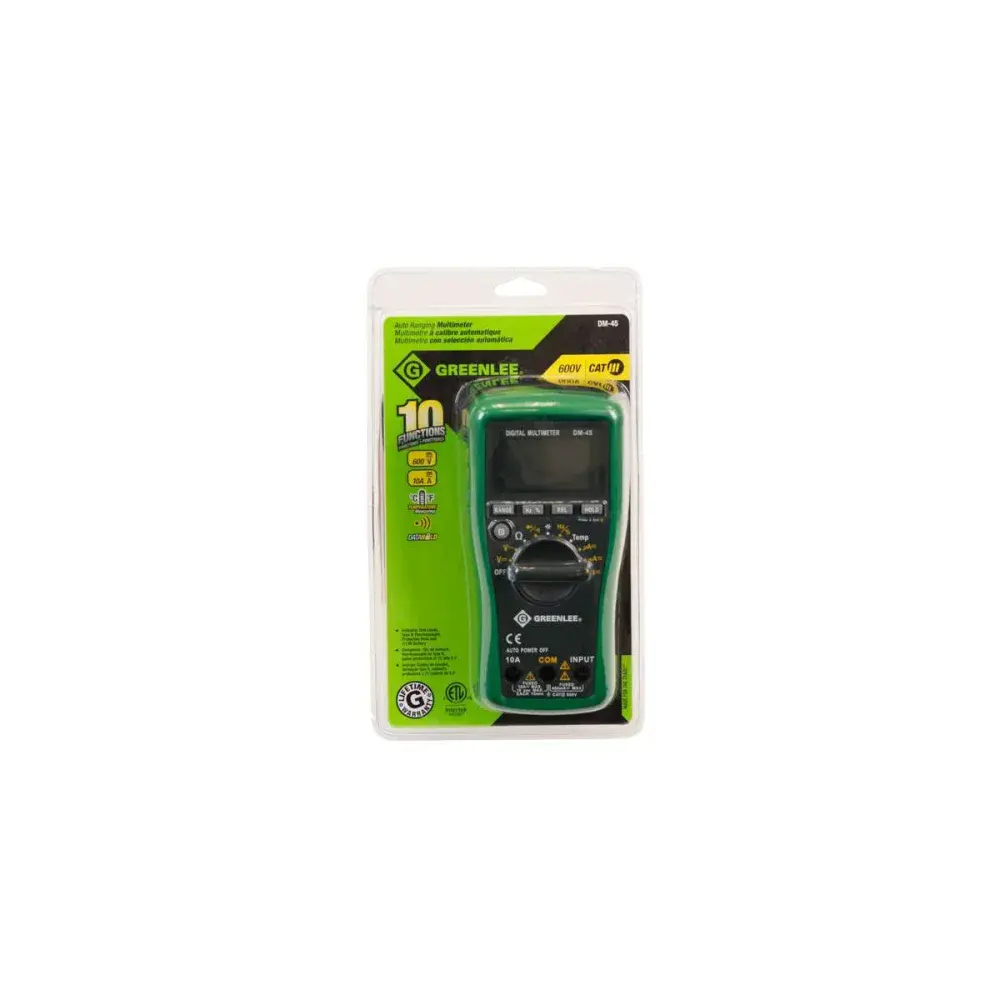 Multímetro digital 10A 600V ac/dc cat iii Greenlee — fotografia 6