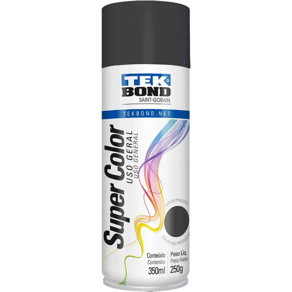 Tinta spray uso geral grafite 350ML Tekbond — fotografia de referência