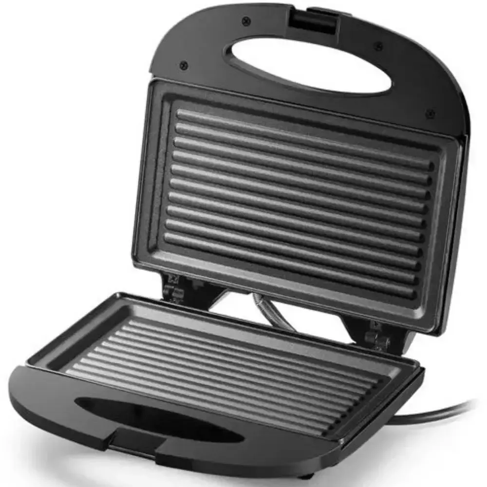 Sanduicheira e minigrill com chapa antiaderente dupla ondulada 750W Multilaser 110 V — fotografia 3