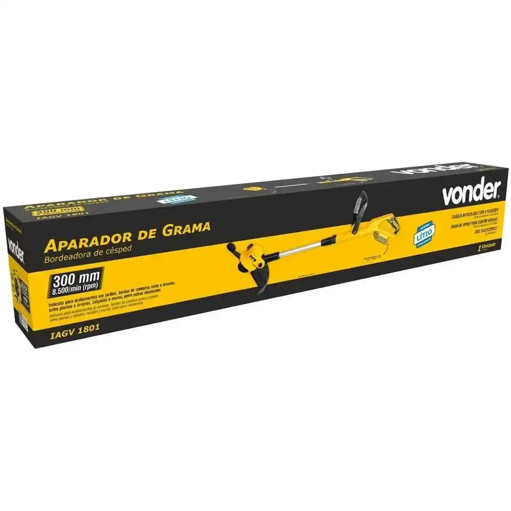 Aparador de grama 18V com bateria 4AH e carregador bivolt Vonder — fotografia 6