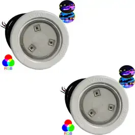 Refletor LED RGB 4.5W para piscinas de fibra 2 unidades 124025 Fluidra — fotografia 2
