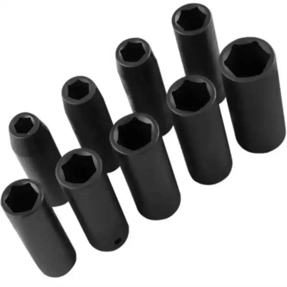 Soquete de Impacto Encaixe 1/2 POL Kit de 10 à 22 MM Longo c/ 9 Peças WAFT — fotografia 2