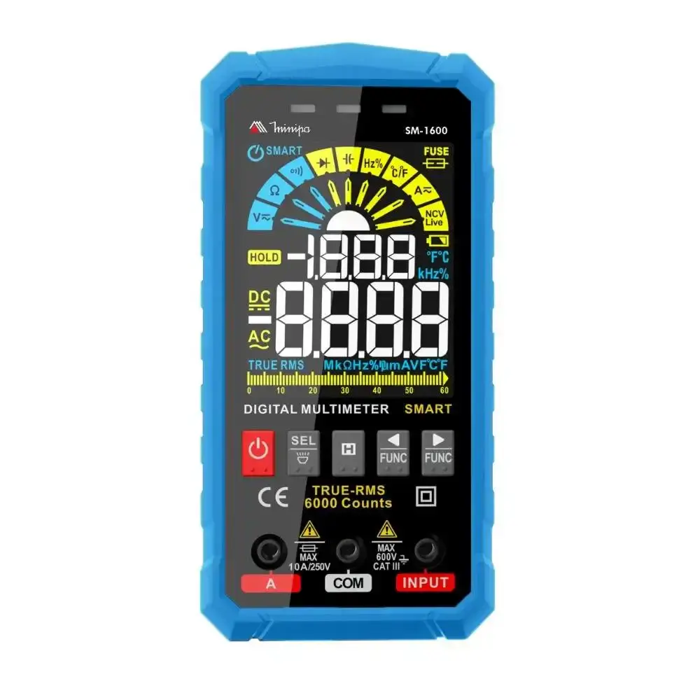 Multímetro digital smart RMS NCV 600V SM-1600 Minipa