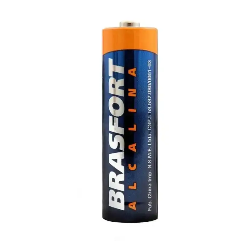 Pilha alcalina pequena AA 1.5V kit com 20 unidades Brasfort — fotografia 3