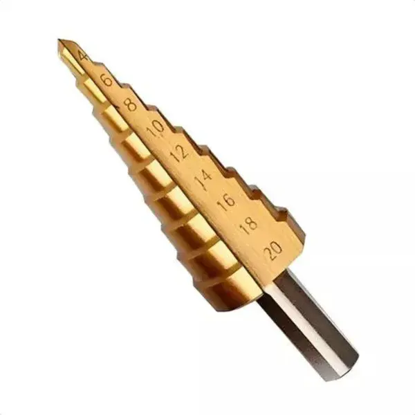 Broca escalonada de aco rapido 4MM a 20MM - heavy duty