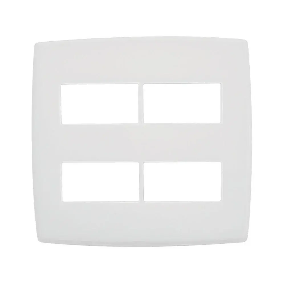 Placa 4X4 2+2P separado branco pialplus Pial