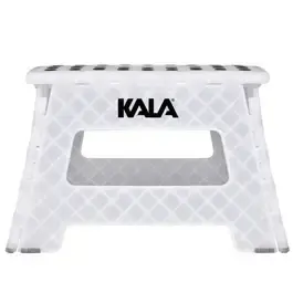 Banqueta plástica dobrável branca pp 150KG Kala — fotografia 12