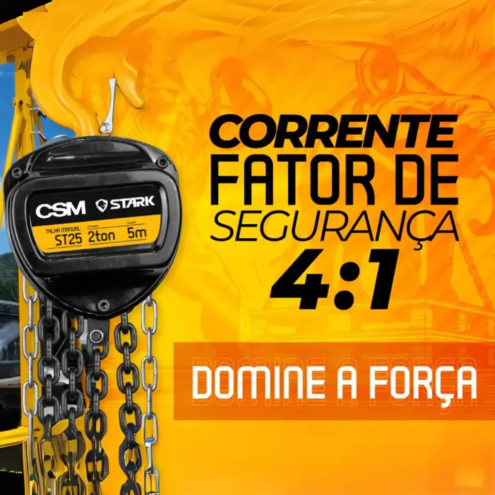 Talha manual de corrente 2 toneladas elevação 5 metros ST25 stark CSM — fotografia 7