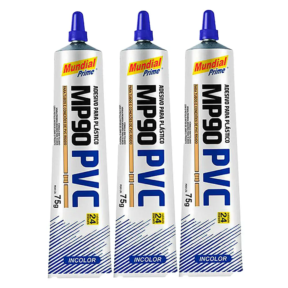 Cola pvc MP90 75G LI0500017 3 unidades mundial prime — fotografia de referência