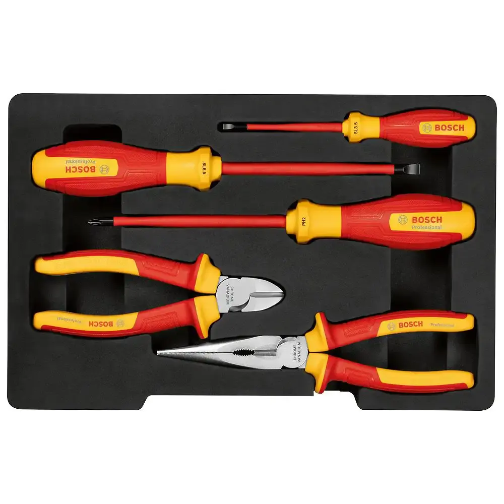 Kit de ferramentas isoladas VDE com 5 peças bosch Bosch Ferramentas Manuais — fotografia 5