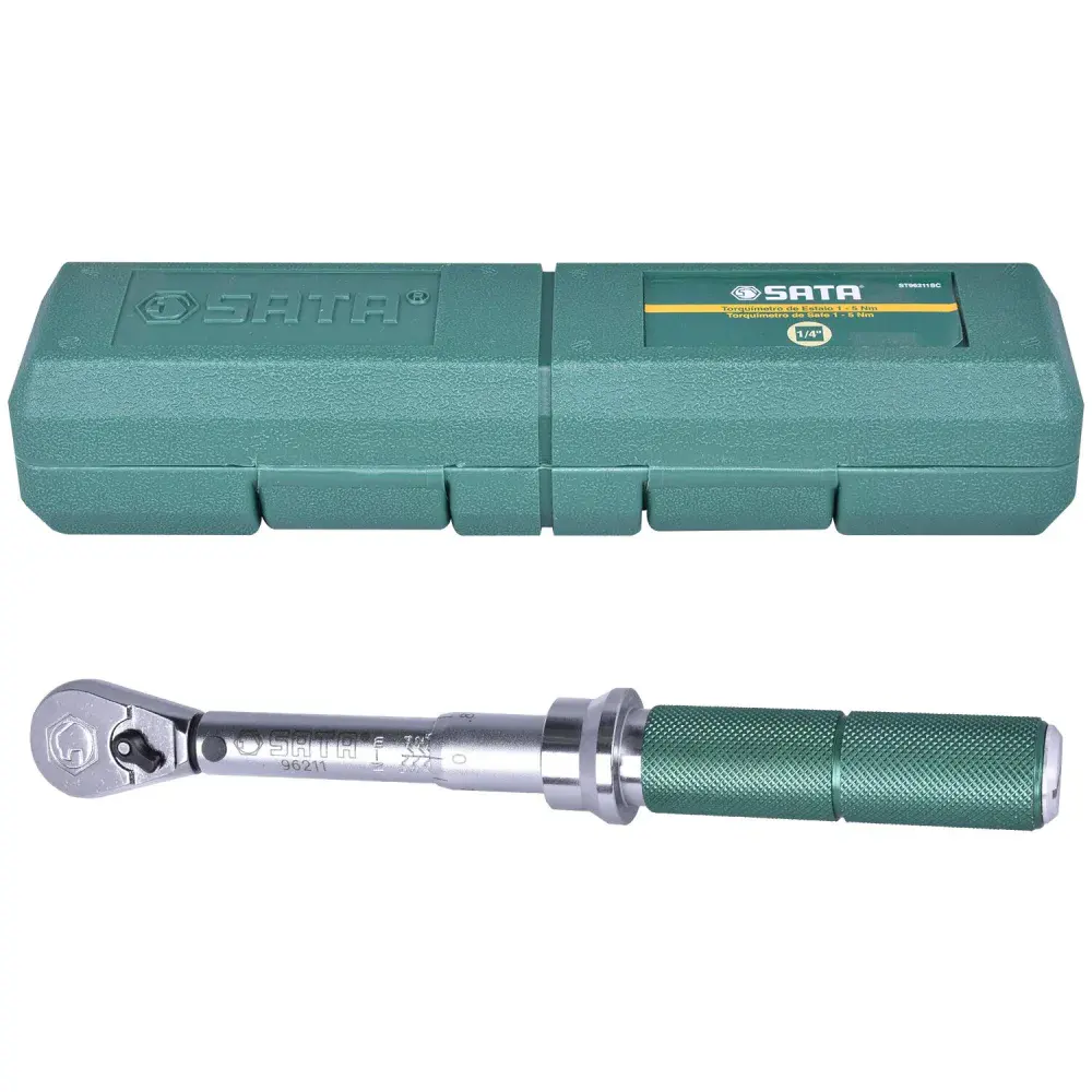 Torquímetro de estalo 1/4” 1 - 5NM ST96211SC Sata