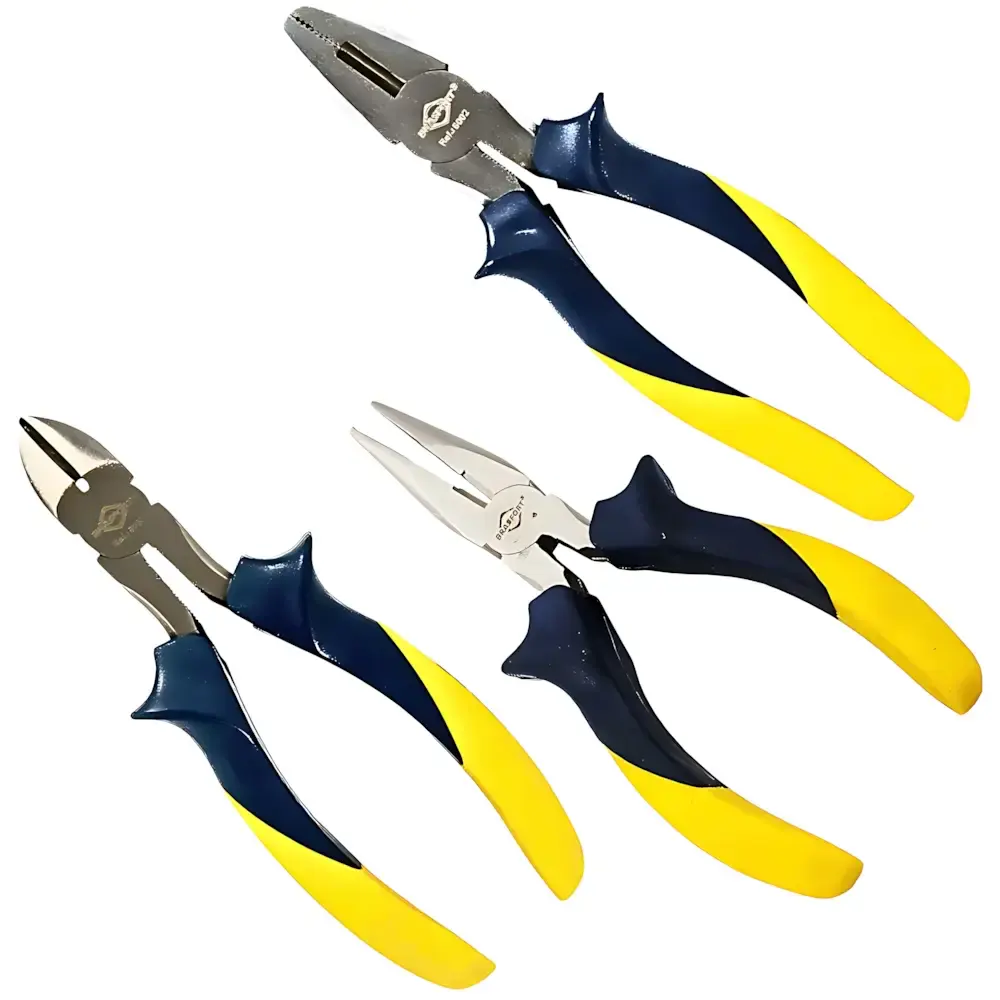 Kit de alicates universal meia cana e diagonal Brasfort