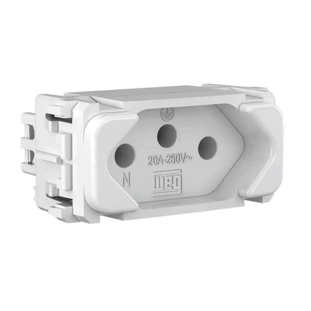 Módulo de tomada 2P+T linha composé 20A branco da WEG