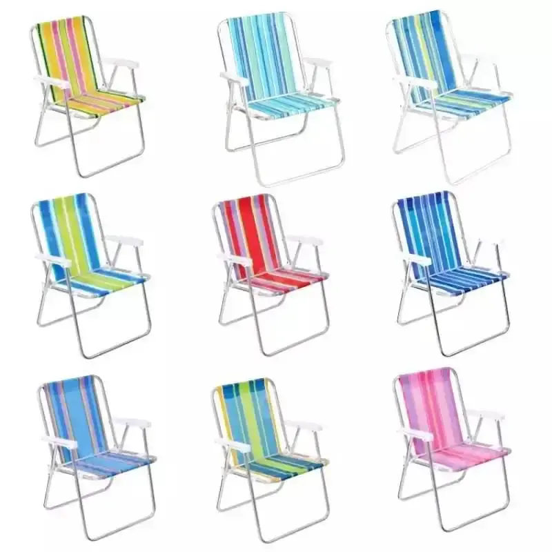 Kit com 4 cadeiras de praia e piscina alta em alumínio cores variadas 25500 BEL — fotografia 6