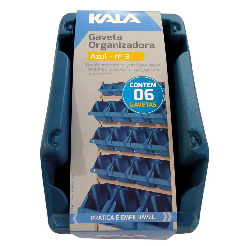 Kit gaveta polipropileno Kala N3 az 6 pçs