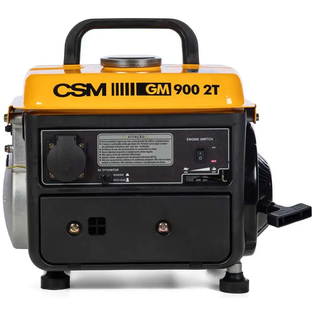 Gerador a gasolina 0,90 KVA 2 tempos monofásico GM-900 CSM 110 V — fotografia 3