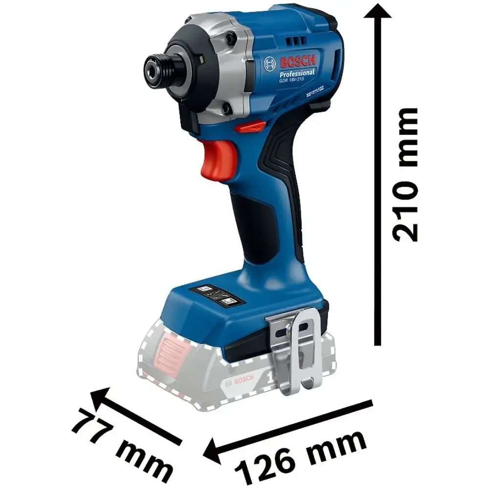 Chave de impacto a bateria 18V 1/4 POL 215 nm GDR 18V-215 Bosch — fotografia 2