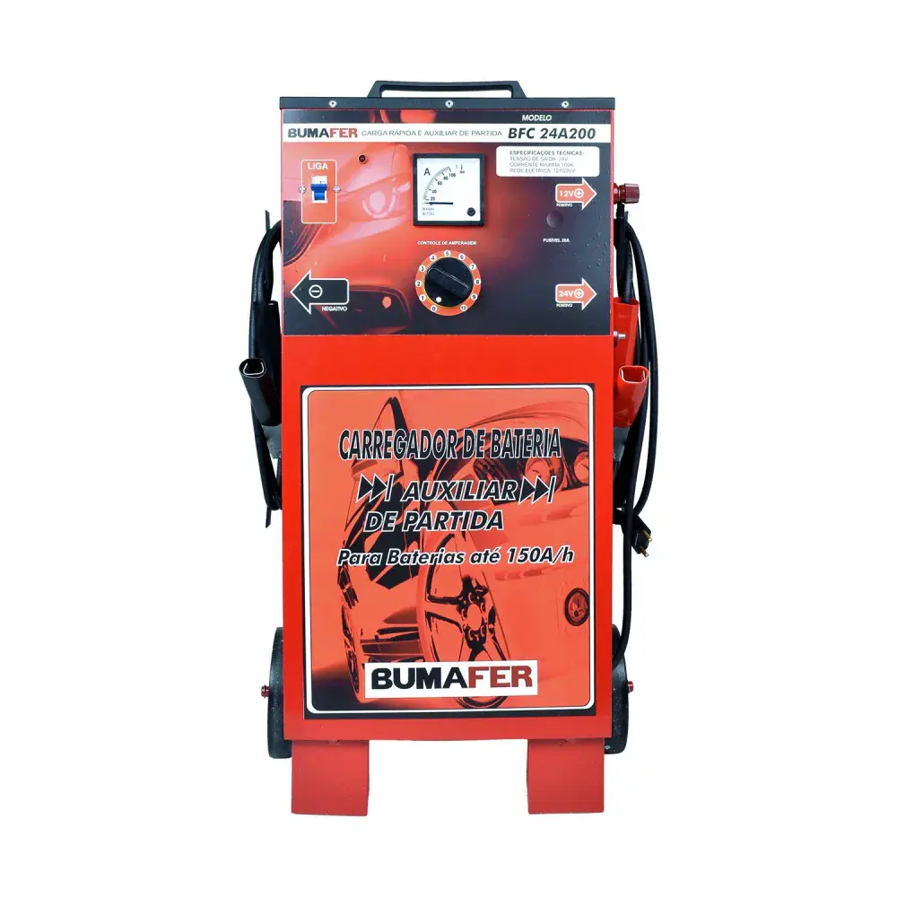 Carregador de bateria BFC24A200 180A bivolt Bumafer